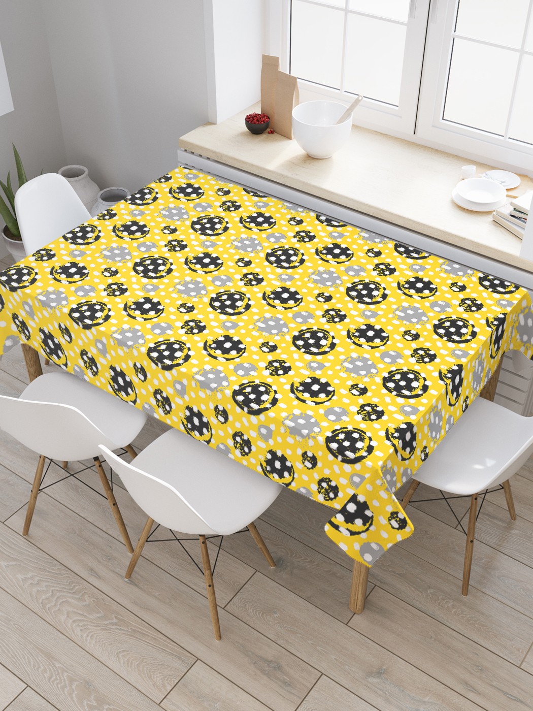 

Скатерть прямоугольная JoyArty "Круги гранж" из сатена, 120x145 см, Желтый, Круги гранж