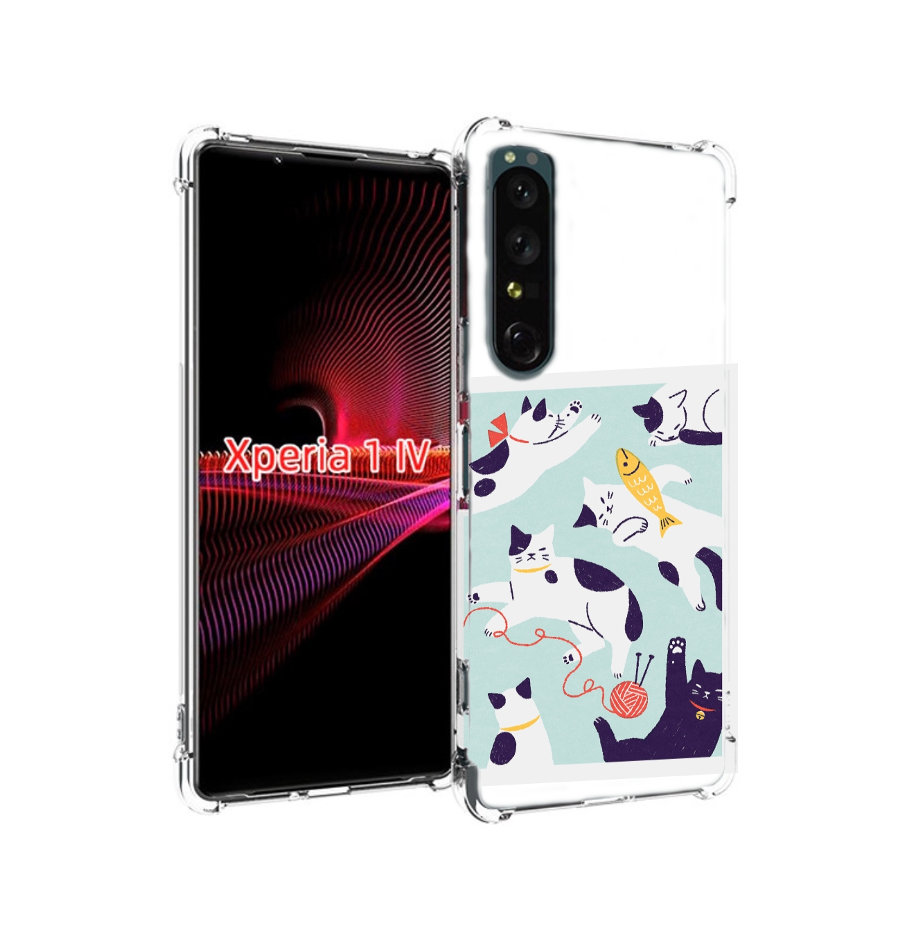 

Чехол накладка MyPads коты-с-клубками для Sony Xperia 1 IV, Прозрачный, Tocco