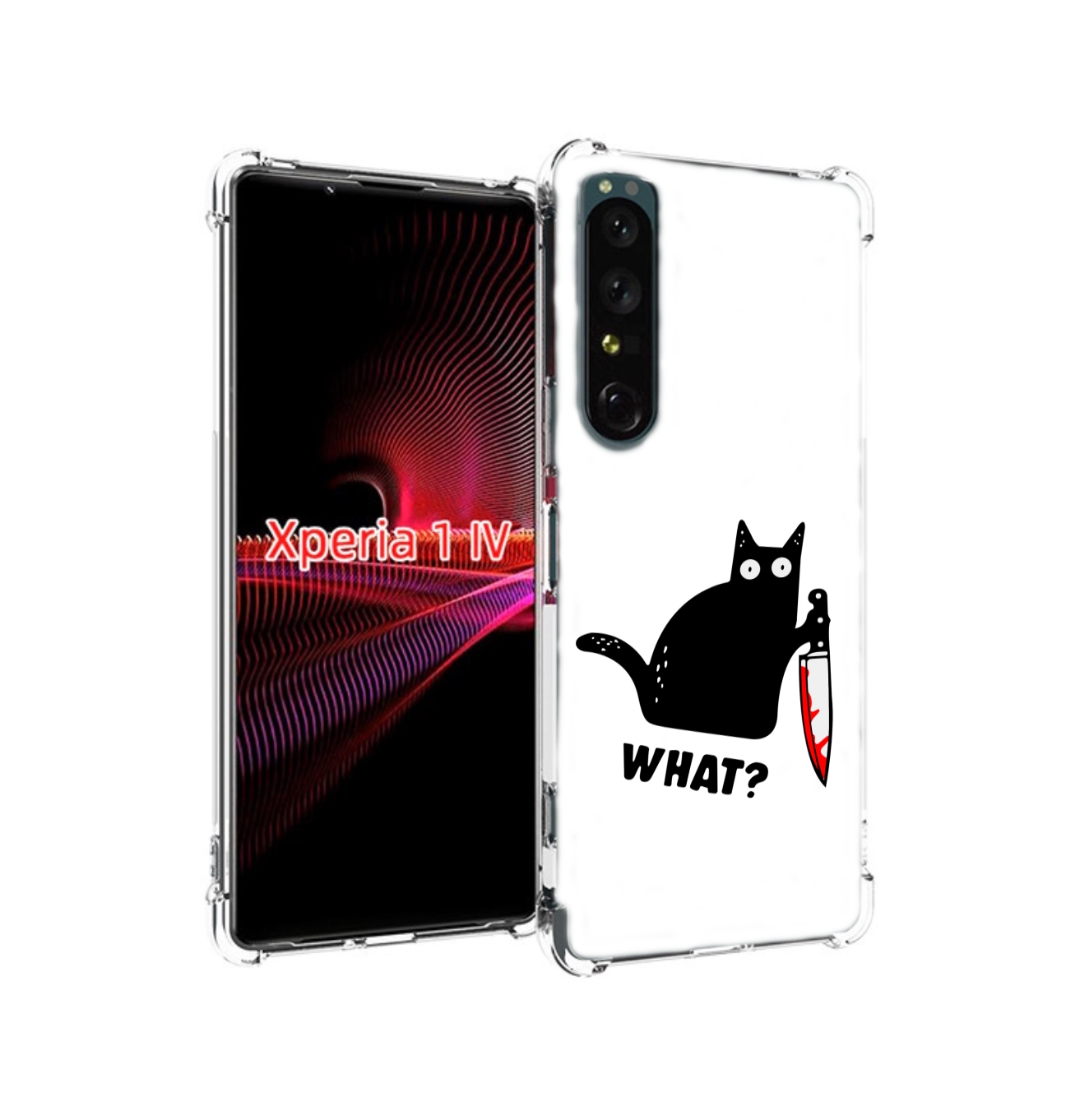 

Чехол накладка MyPads котик-убийца для Sony Xperia 1 IV, Прозрачный, Tocco