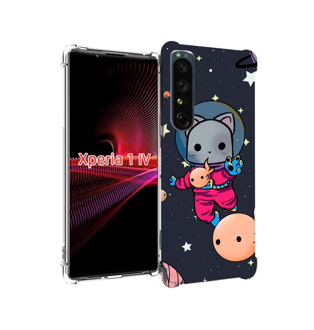 

Чехол накладка MyPads котик-с-рыбкой-в-космосе для Sony Xperia 1 IV, Прозрачный, Tocco