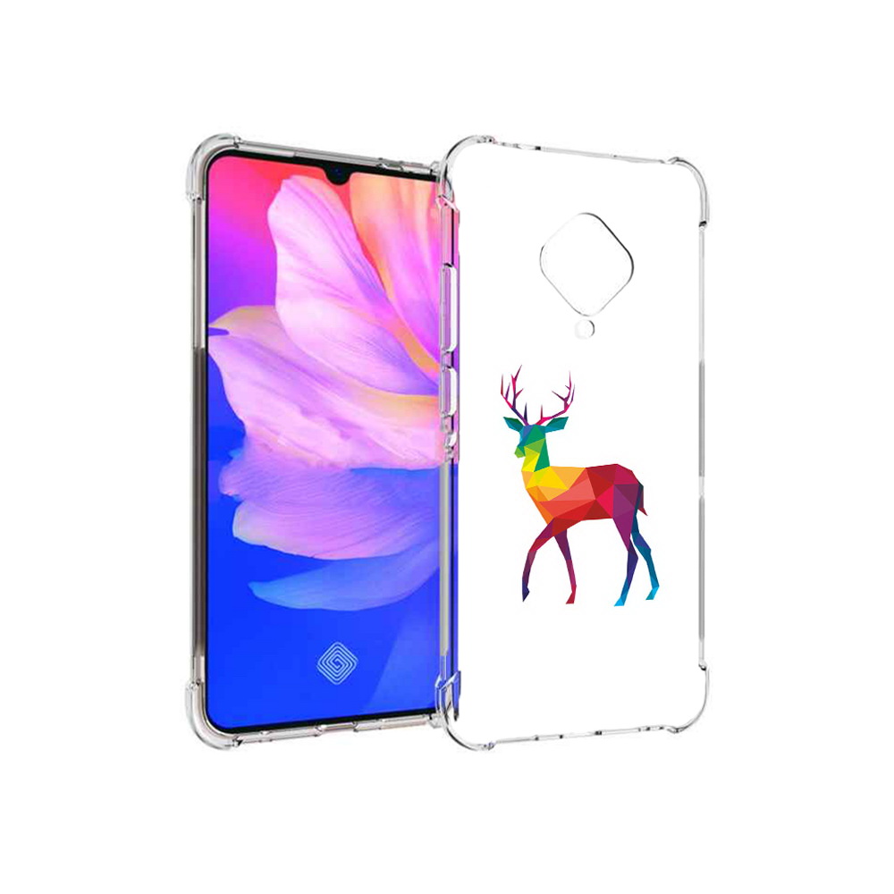 

Чехол MyPads Tocco для Vivo V17 геометрический олень (PT147343.378.286), Прозрачный, Tocco