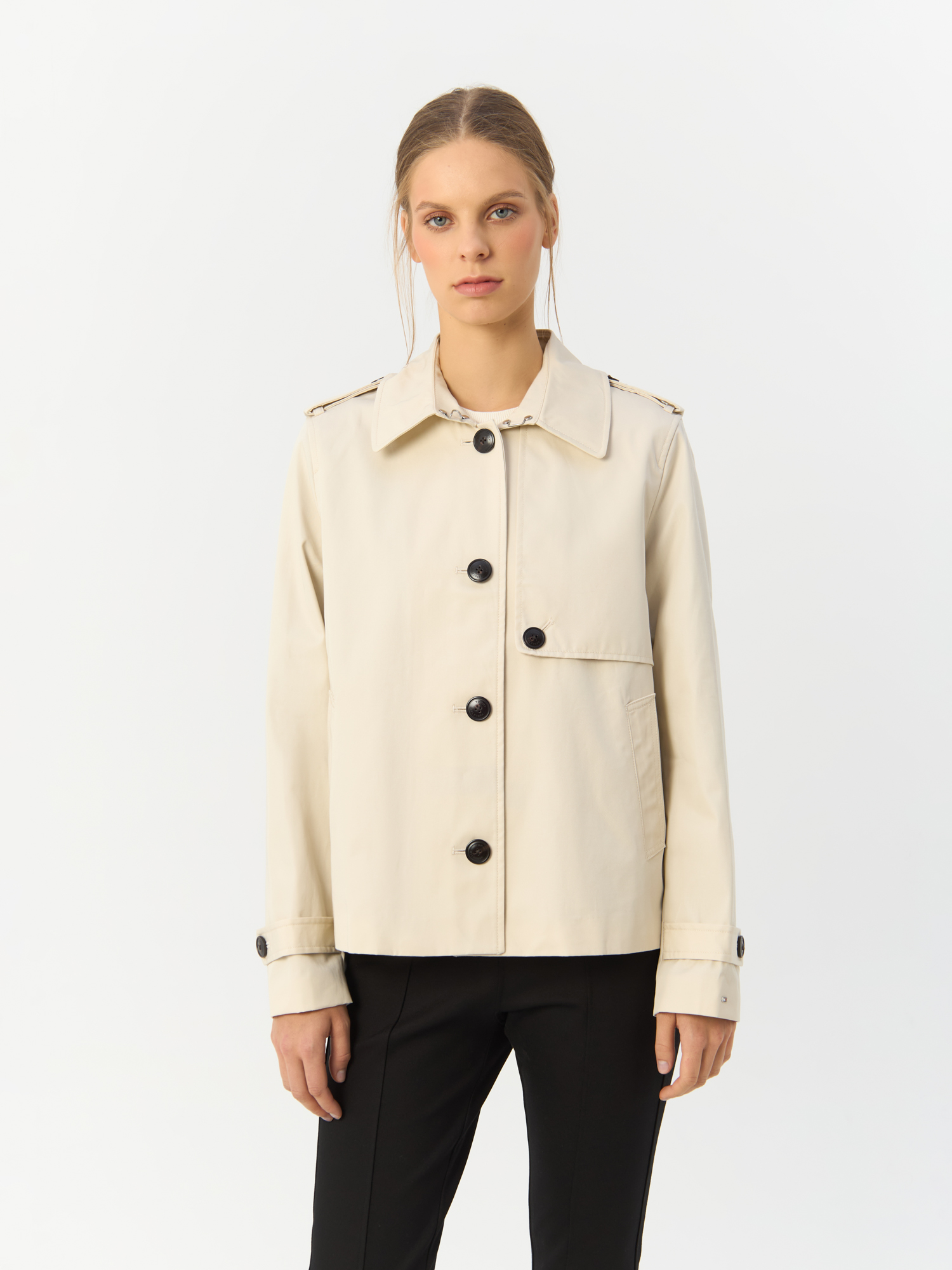 Плащ женский Tommy Hilfiger WW0WW42572 бежевый, 38