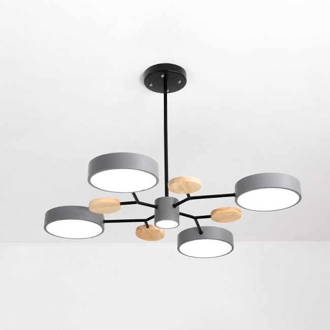 

Люстра на штанге ImperiumLoft MEADE 5 lamps Grey Модель 207857-26, 207857-26