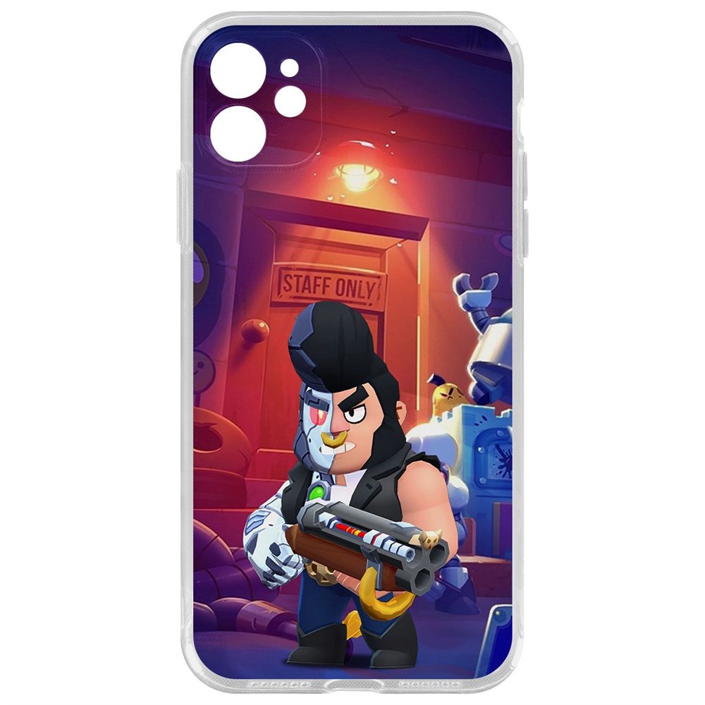 

Чехол-накладка Brawl Stars-Б-800 для iPhone 11 с защитой камеры, Прозрачный