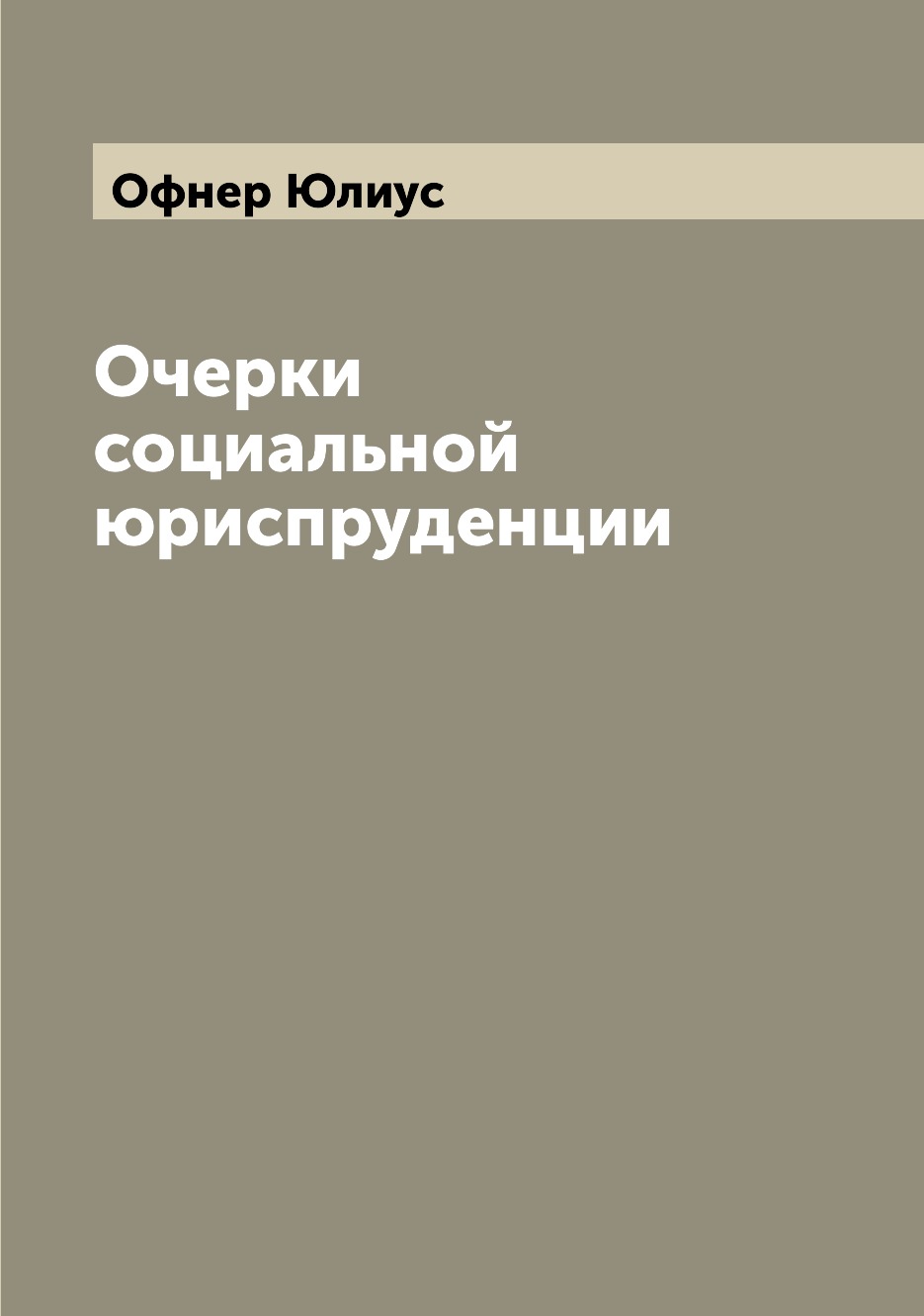 

Очерки социальной юриспруденции