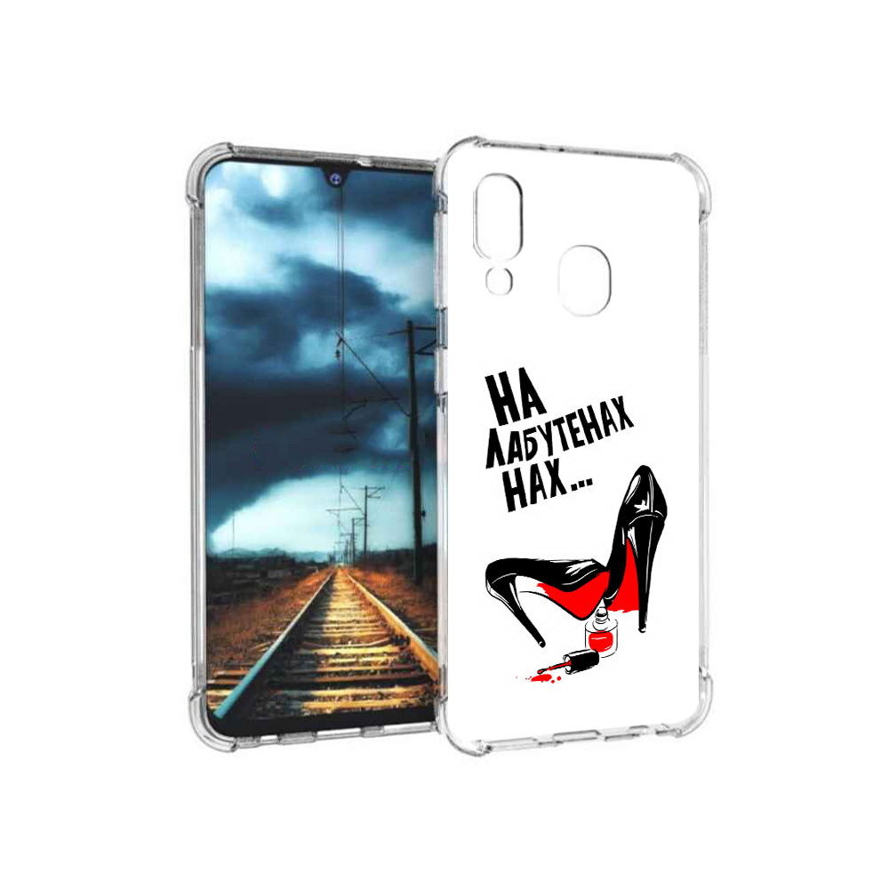

Чехол MyPads Tocco для Samsung Galaxy A40 на лабутенах (PT128655.504.493), Прозрачный, Tocco