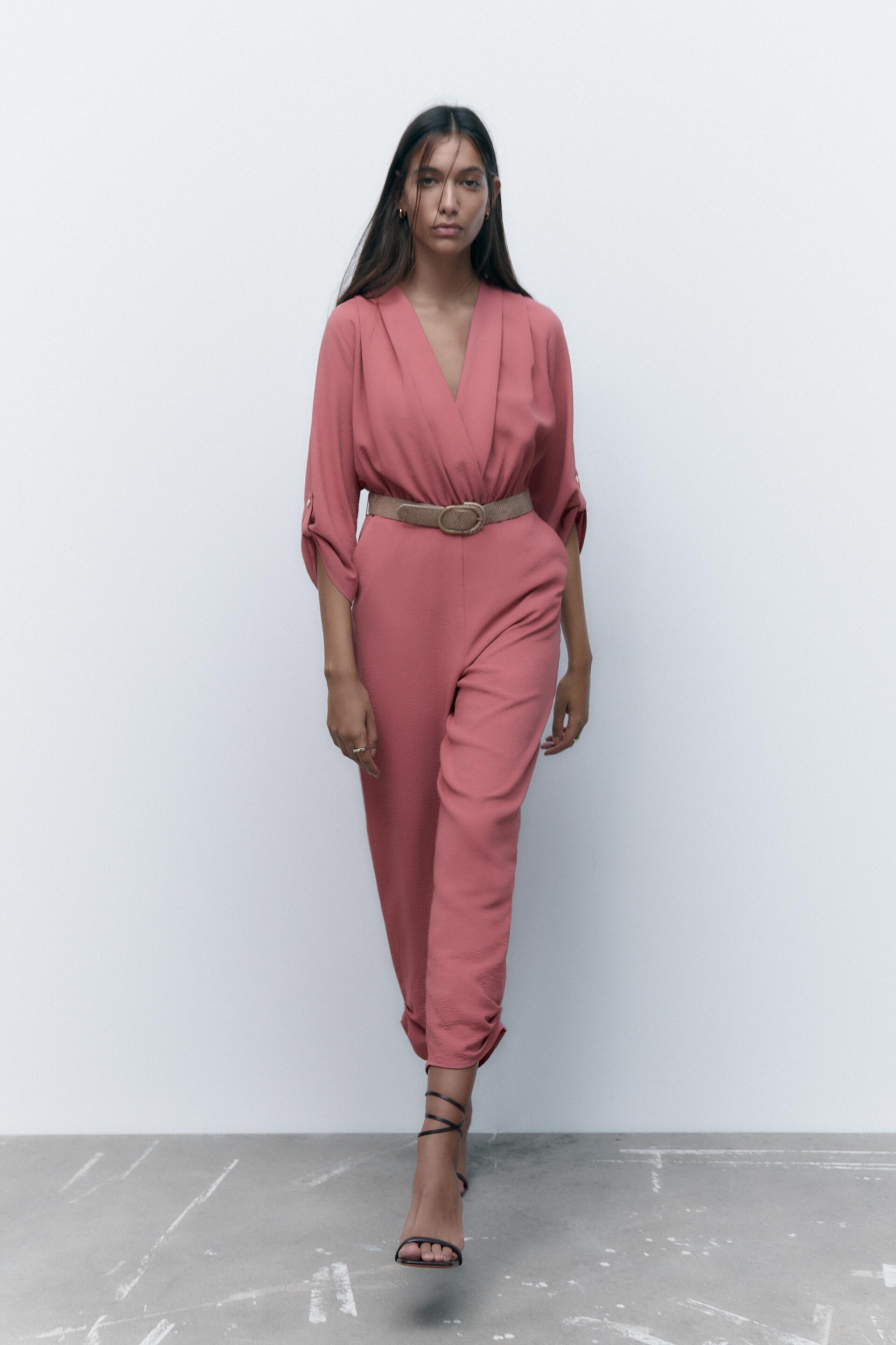 

Комбинезон женский ZARA 01971175 розовый S (доставка из-за рубежа), 01971175