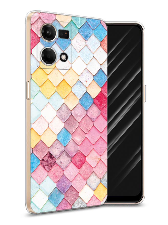 

Чехол Awog на Oppo Reno 8 4G "Нежные ромбики", Красный, 2511450-4