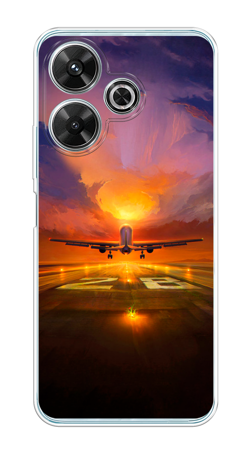 

Чехол на Xiaomi Redmi Note 13R/Redmi 13, Poco M6 4G/M6 Plus "Самолет на посадке", Оранжевый;синий, 322550-1