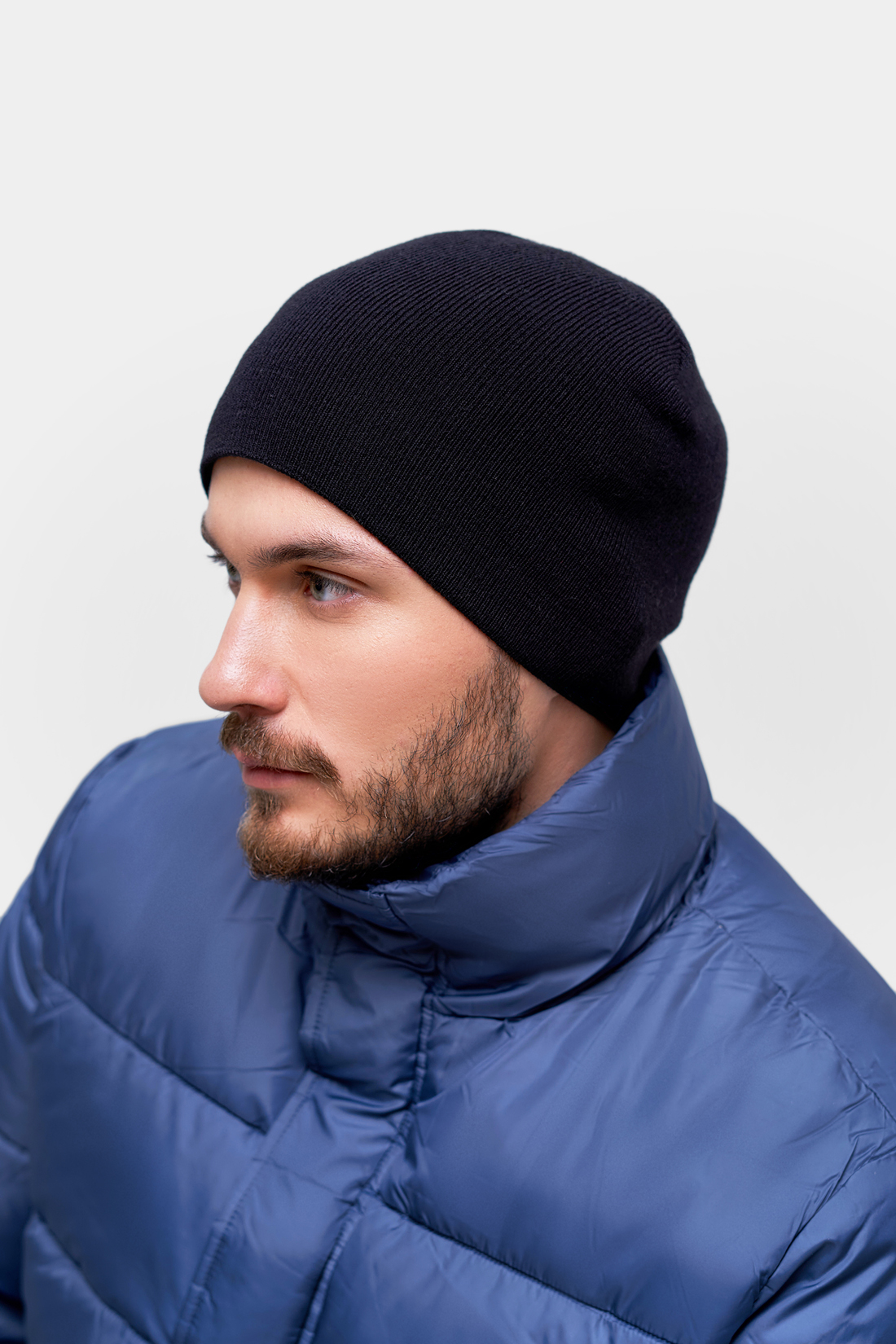 

Шапка бини мужская Baon B840558 black; р.58, B840558