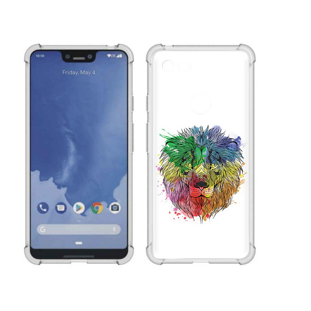 

Чехол MyPads Tocco для Google Pixel 3 XL разноцветный гордый лев, Прозрачный, Tocco