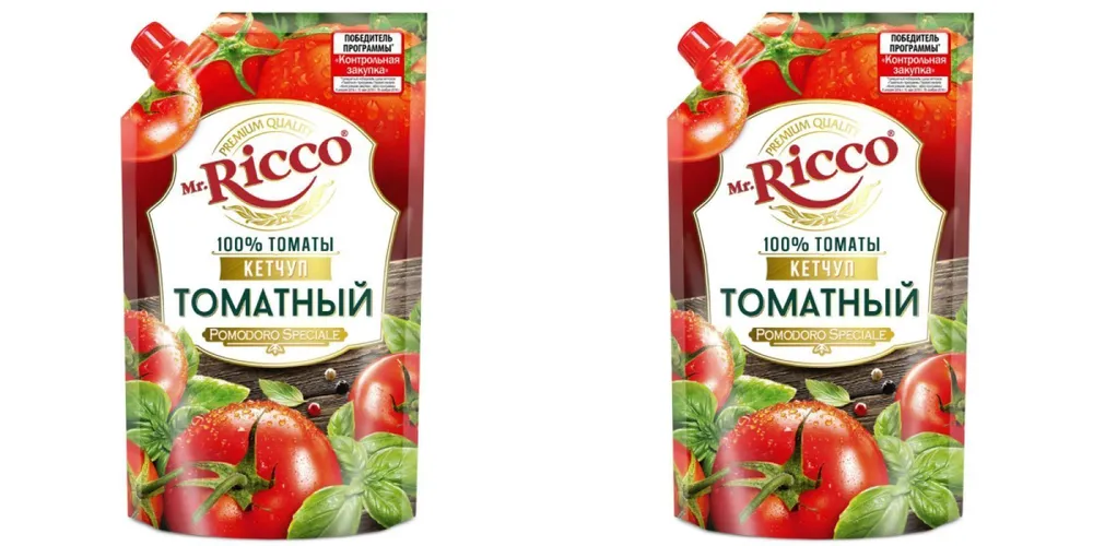 

Кетчуп Mr.Ricco Томатный, 300 г х 2 шт, томатный