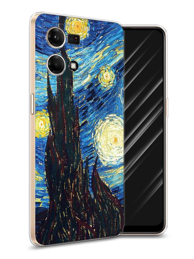 

Чехол Awog на Oppo Reno 8 4G "Ван Гог Звездная ночь", Желтый, 2511450-9