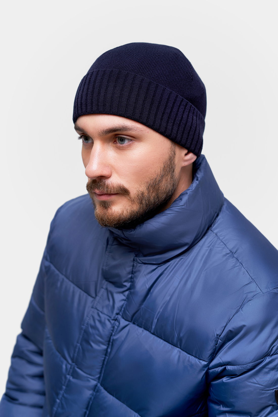 

Шапка бини мужская Baon B840560 deep navy, р.58, B840560
