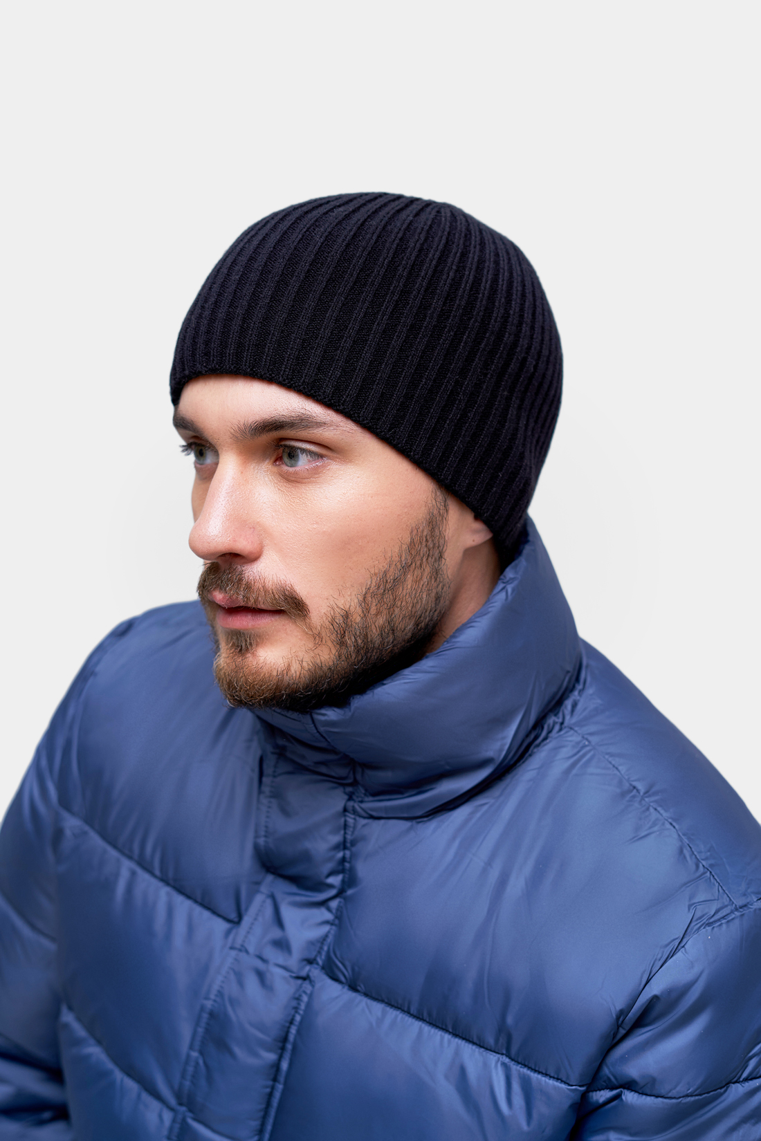 

Шапка бини мужская Baon B840557 black, р.58, B840557