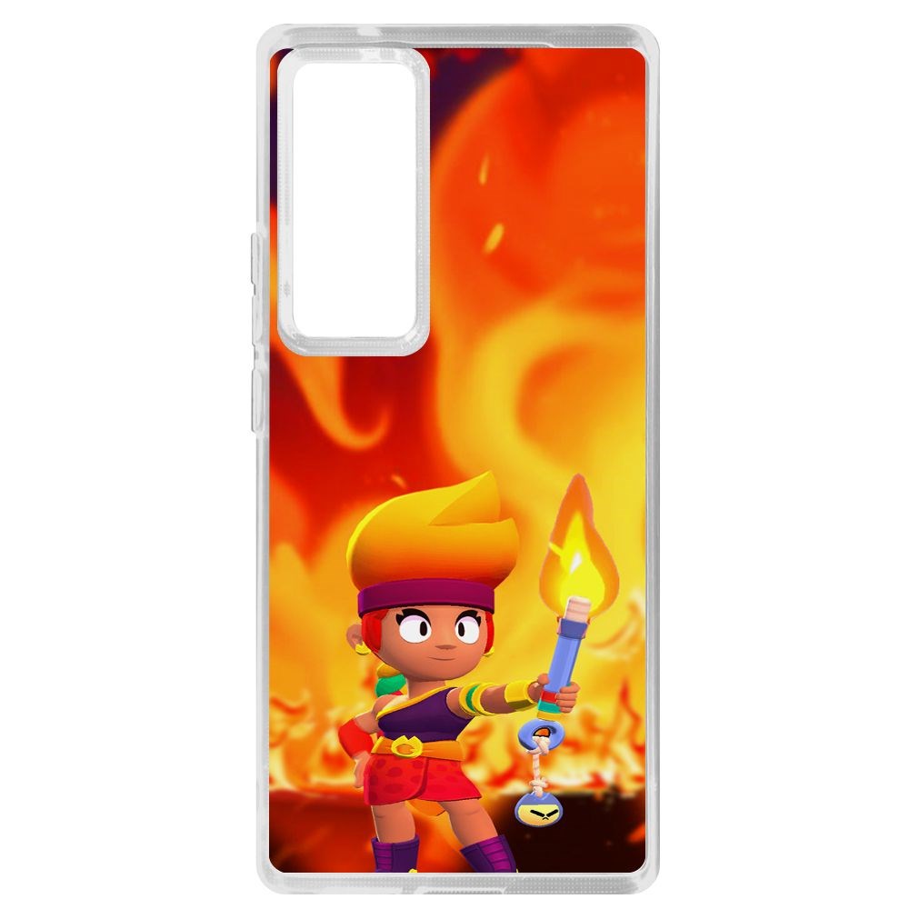 

Чехол-накладка Brawl Stars-Амбер для Vivo X60 Pro, Прозрачный