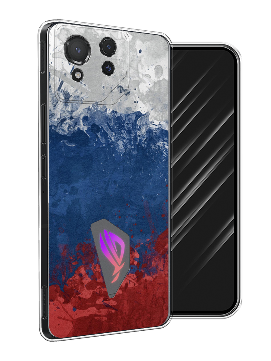 

Чехол Awog на Asus ROG Phone 8 "Флаг России неровный", Белый;синий;красный, 45150-1