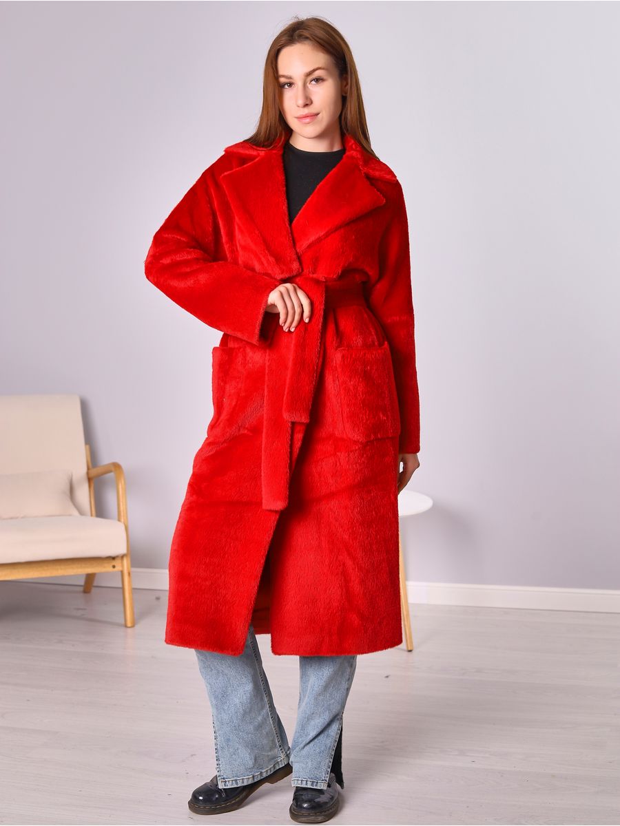

Шуба женская Louren Wilton K-002 бордовая 52 RU, Бордовый, K-002