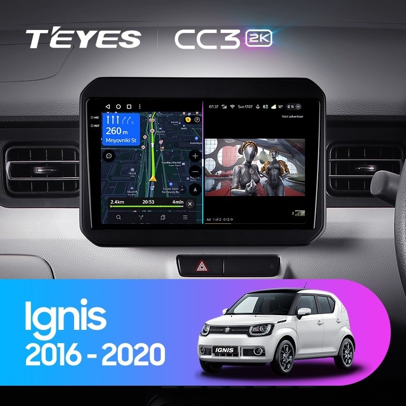 Штатная магнитола Teyes CC3 2K 464 Suzuki Ignis 2016-2020 4010000₽