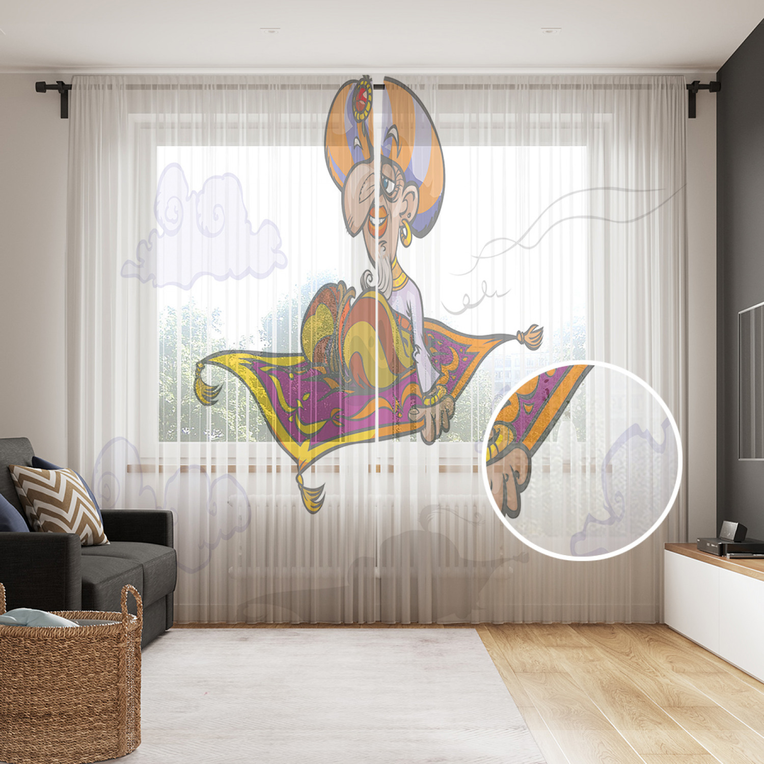 

Шторы и тюль tul_37319_145x265 На ковре-самолете JoyArty, На ковре-самолете