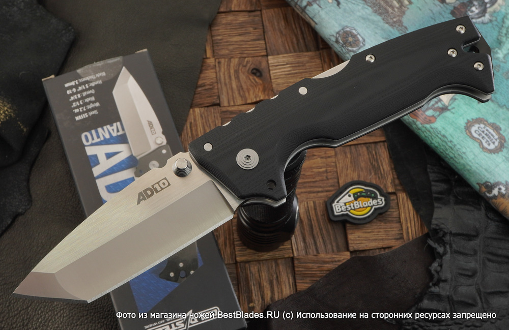 

Мощный складной нож Cold Steel AD-10 28DE, Черный, AD-10