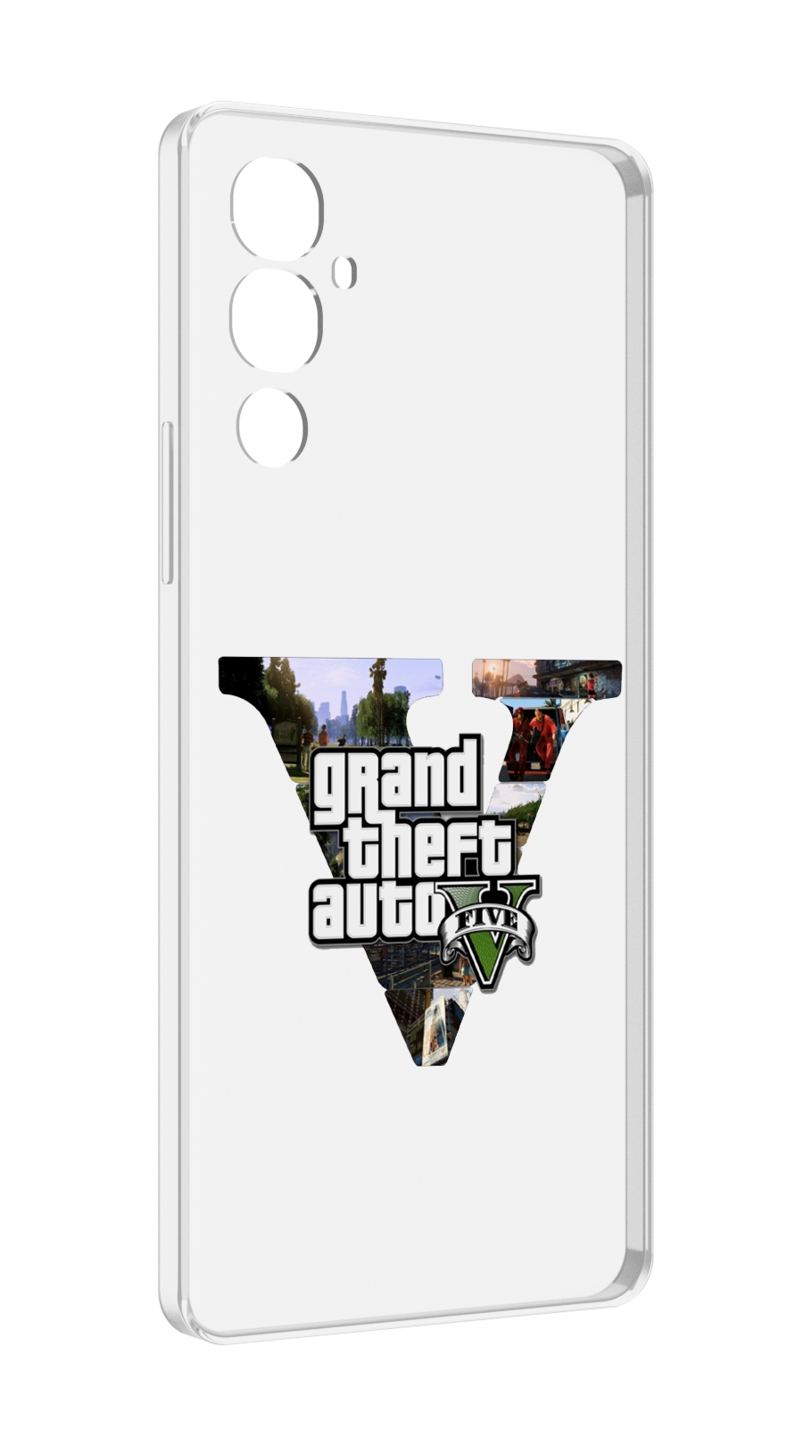 

Чехол MyPads GTA 5 логотип для Tecno Pova 4, Прозрачный, Tocco