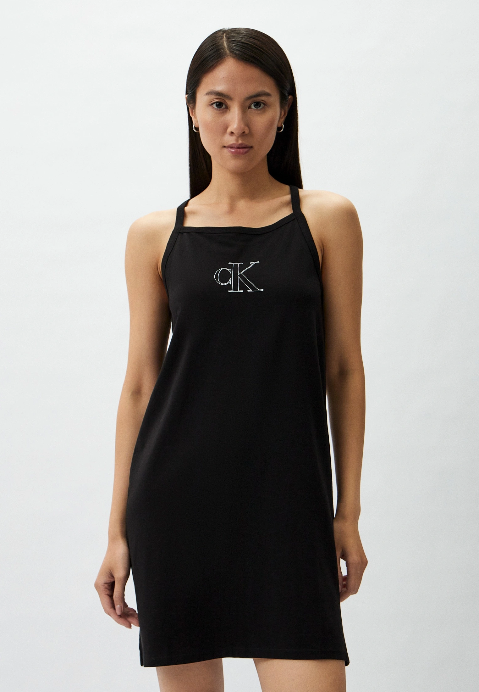 Платье-сарафан Calvin Klein Jeans для женщин чёрное-BEH размер XL J20J223528 7905₽