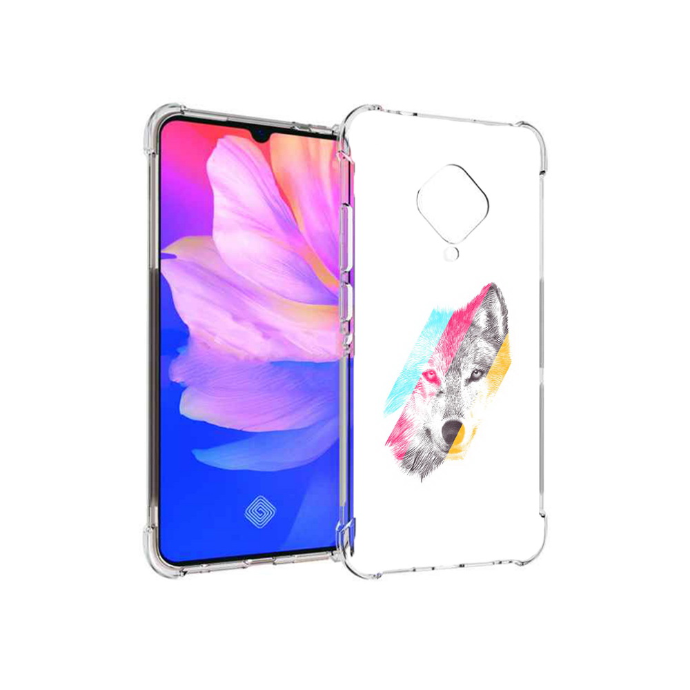 

Чехол MyPads Tocco для Vivo V17 волк градиент (PT147343.378.268), Прозрачный, Tocco