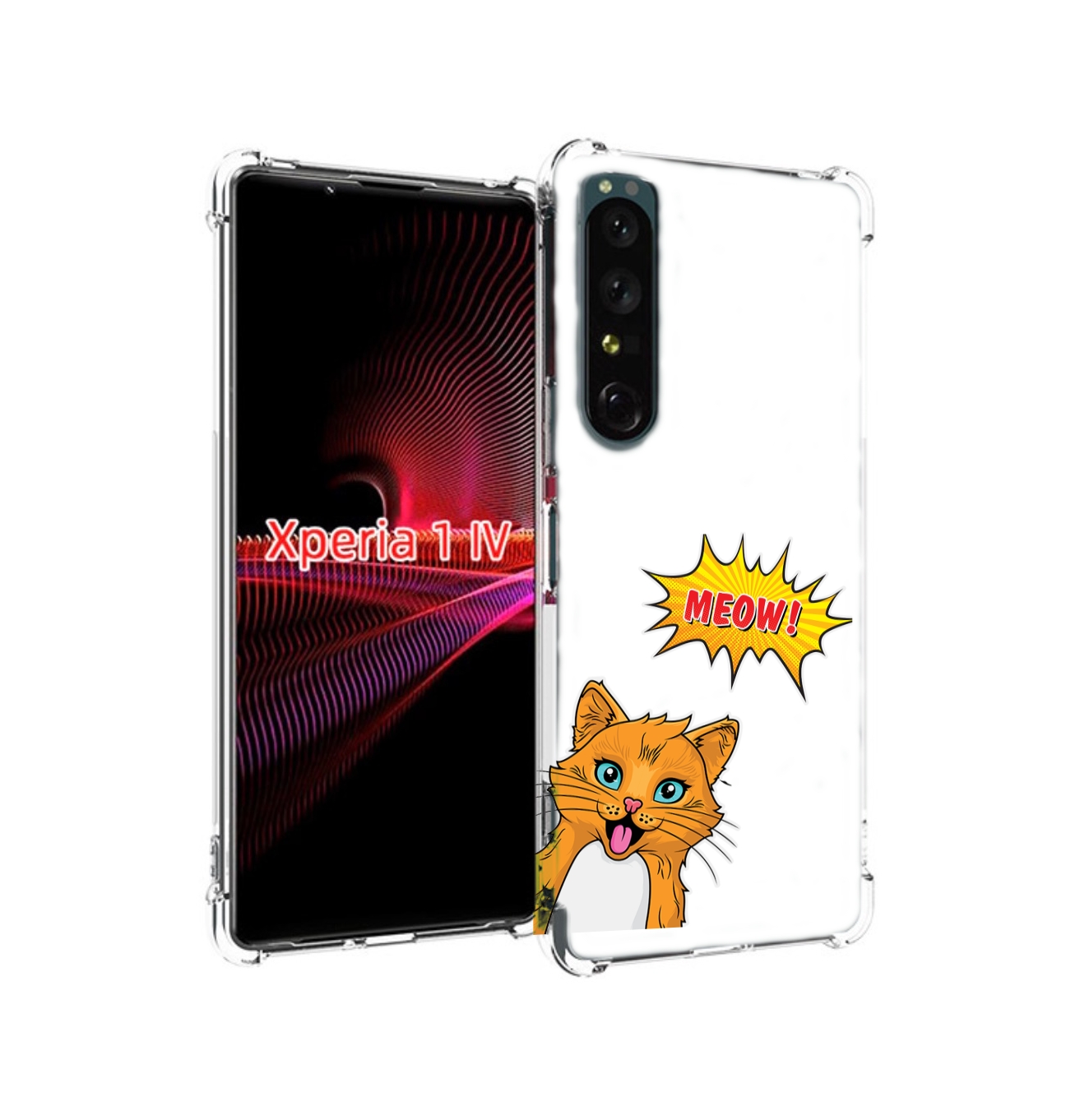 

Чехол накладка MyPads кот-мяу детский для Sony Xperia 1 IV, Прозрачный, Tocco