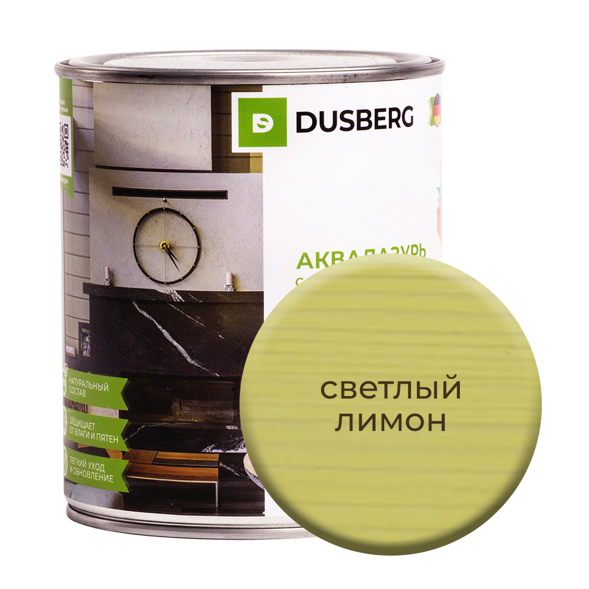 

Аквалазурь Dusberg с пчелиным воском 750 мл Светлый лимон, Желтый, 3511