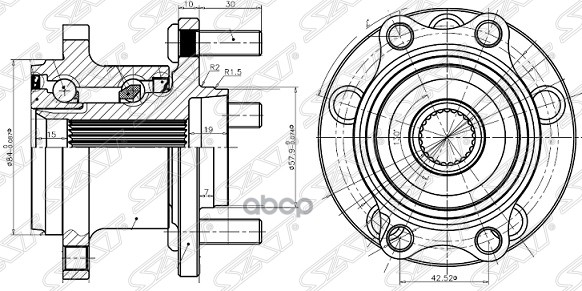 

Ступичный Узел Задн. Subaru Legacy/Outback Bl/Bp/B13 03-09 Sat арт. ST-28473-AG000