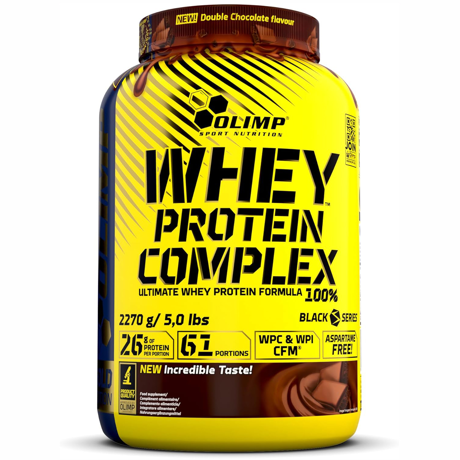 Сывороточный протеин Olimp Whey Protein Complex 100 - 2270 г банка двойной шоколад 9349₽