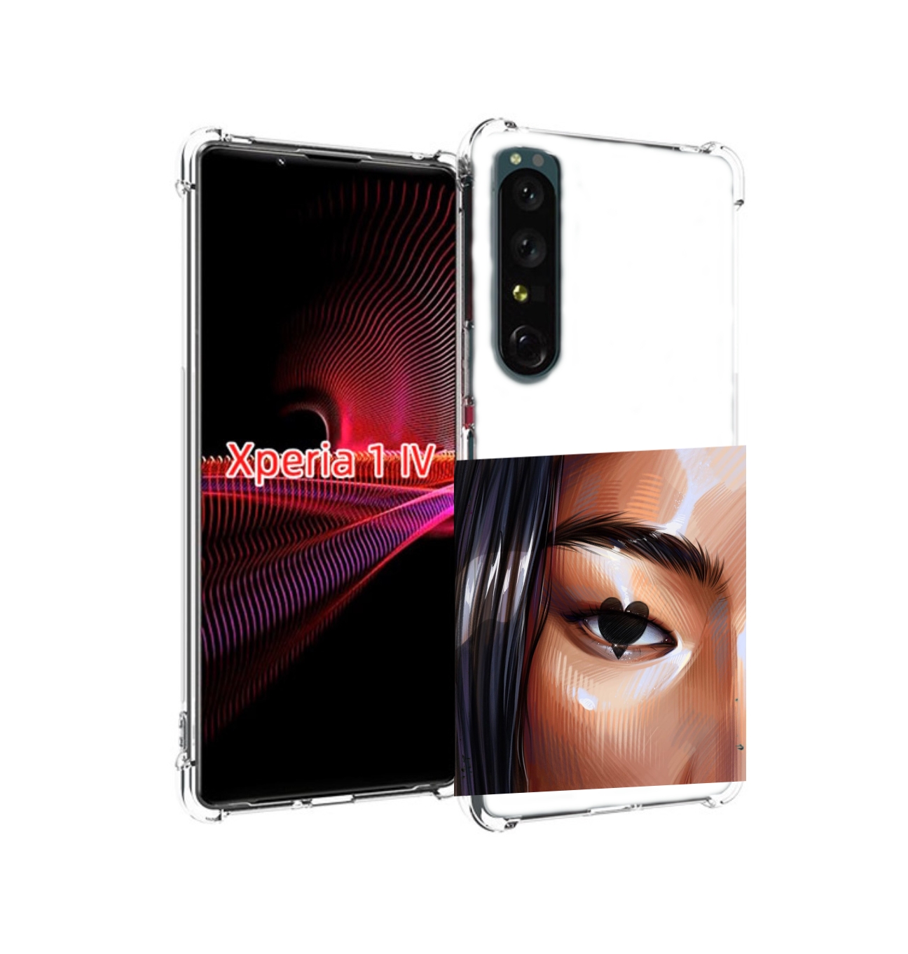 

Чехол накладка MyPads зрачок-сердце женский для Sony Xperia 1 IV, Прозрачный, Tocco