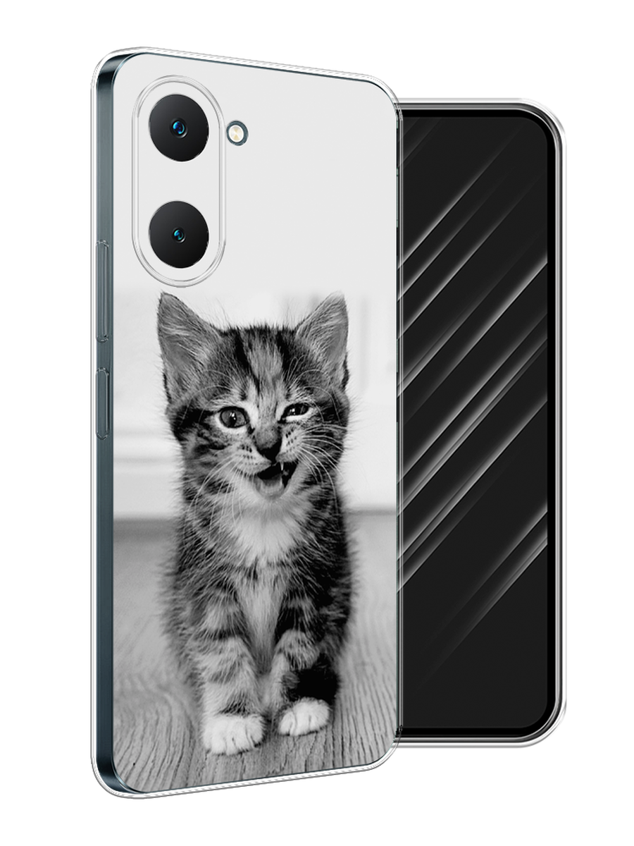 

Чехол Awog на Vivo Y03 "Подмигивающий котенок", Черный;серый, 2610450-1