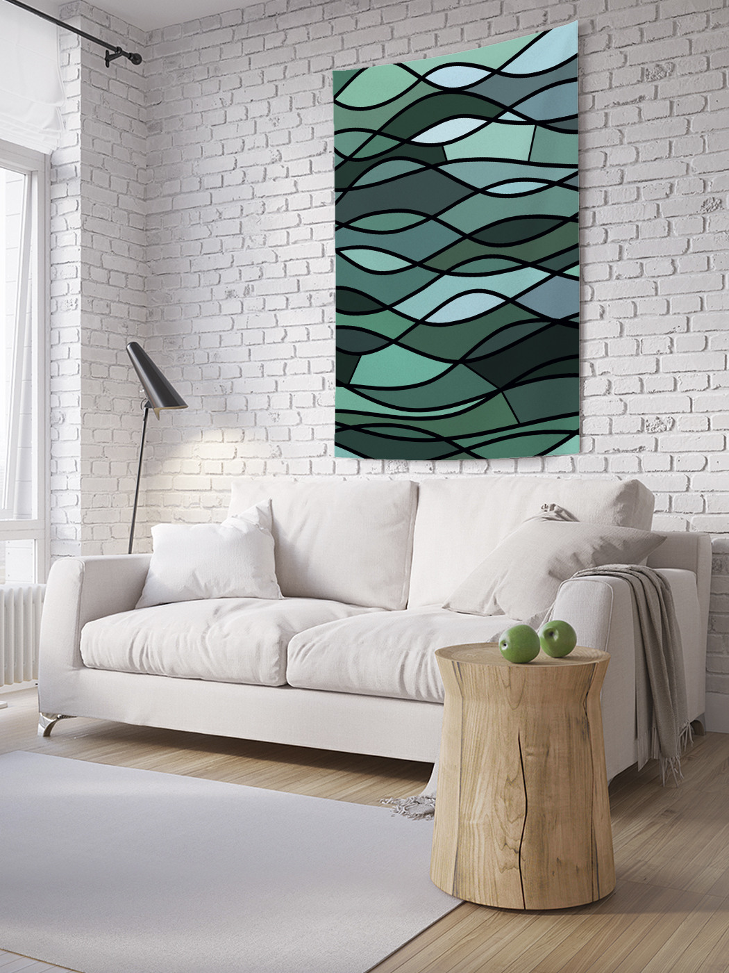 

Вертикальное фотопанно на стену JoyArty Витражное море 150x200 см, Витражное море