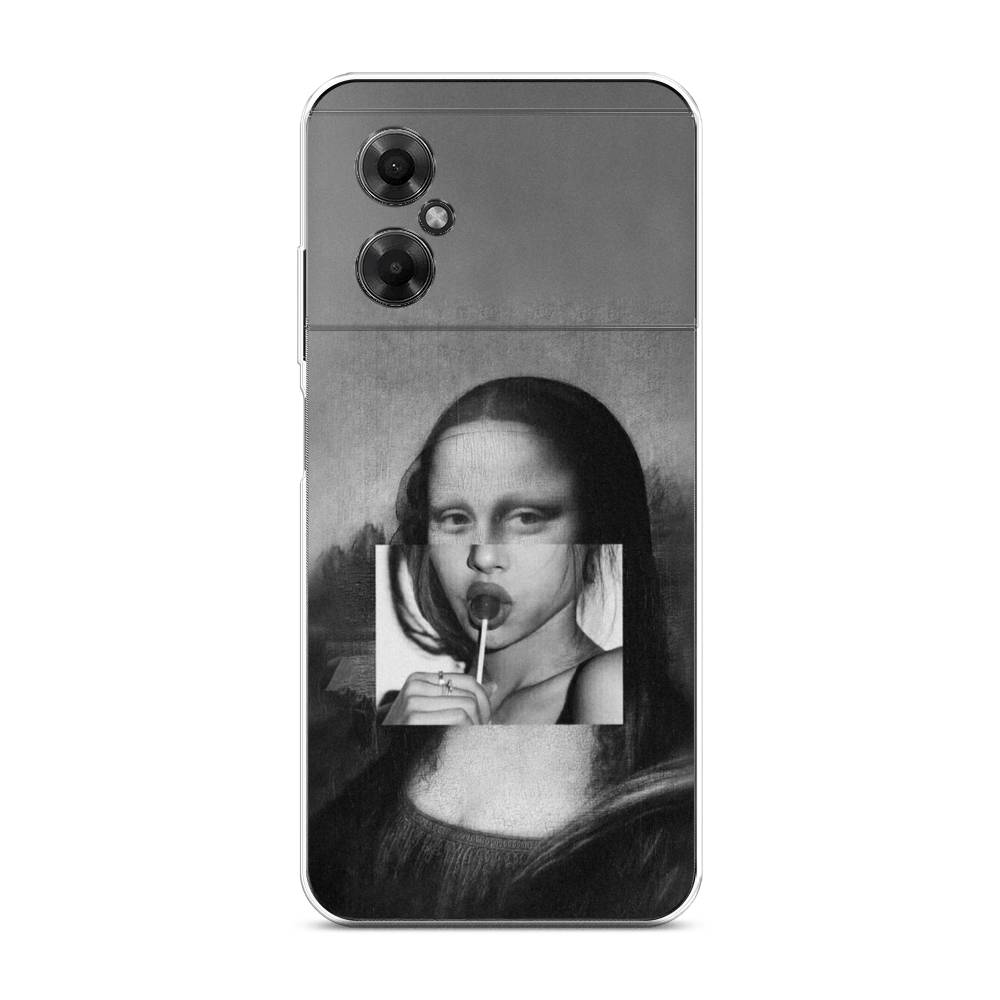 

Чехол Awog на Poco M4 5G / Сяоми Поко M4 5G "Mona Lisa sucking lollipop", Серый, 316550-9