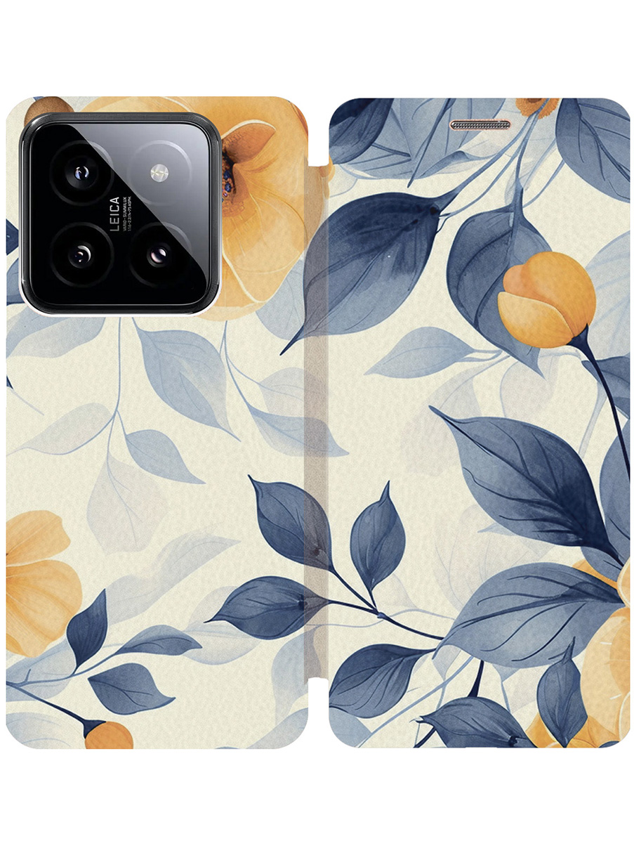 

Чехол-книжка на Xiaomi 14 Pro с принтом "Оранжевые маки" золотой, Золотистый;белый;желтый, 777771023