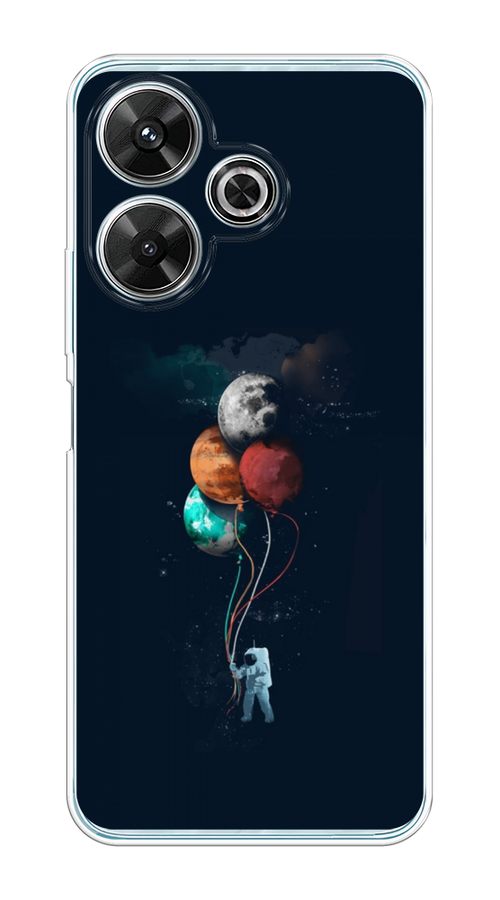 

Чехол на Xiaomi Redmi Note 13R/Redmi 13, Poco M6 4G/M6 Plus "Космонавт с шариками", Разноцветный, 322550-1