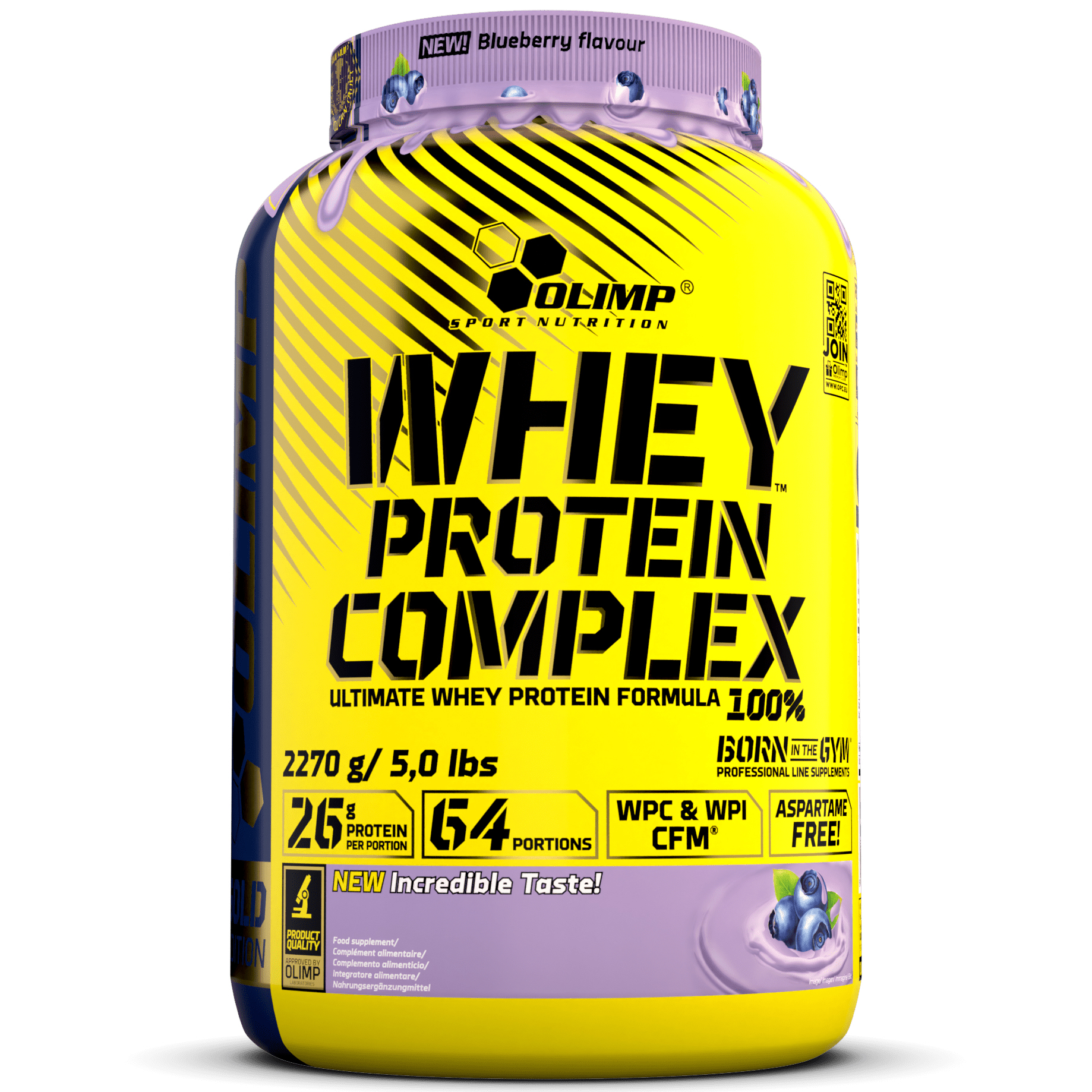 Сывороточный протеин Olimp Whey Protein Complex 100 - 2270 г банка черника 9349₽