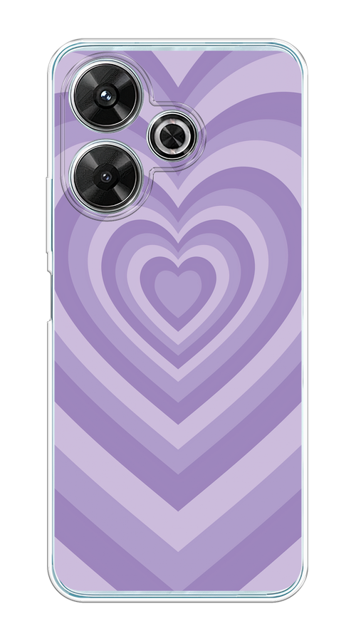 

Чехол на Xiaomi Redmi Note 13R/Redmi 13, Poco M6 4G/M6 Plus "Violet heart latte", Фиолетовый, 322550-1