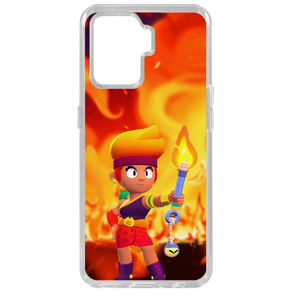 

Чехол-накладка Brawl Stars-Амбер для Oppo Reno5 Lite, Прозрачный