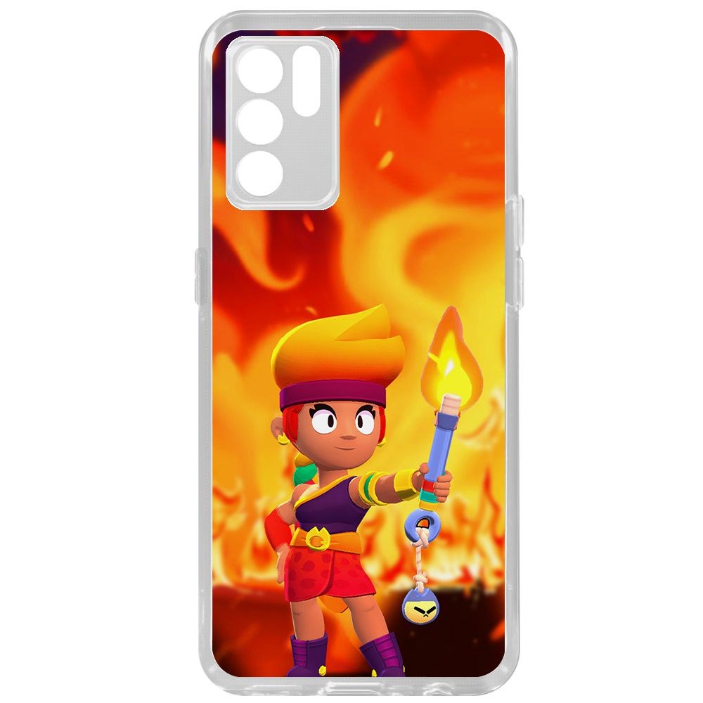 

Чехол-накладка Brawl Stars-Амбер для Oppo Reno6, Прозрачный