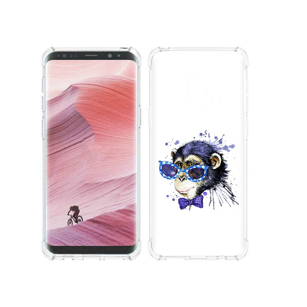 

Чехол MyPads Tocco для Samsung Galaxy S9 акварельная обезьяна (PT101623.567.216), Прозрачный, Tocco