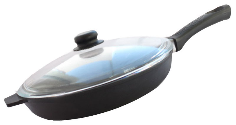 Сковорода универсальная Камская посуда 26 см черный б6042 чугунная