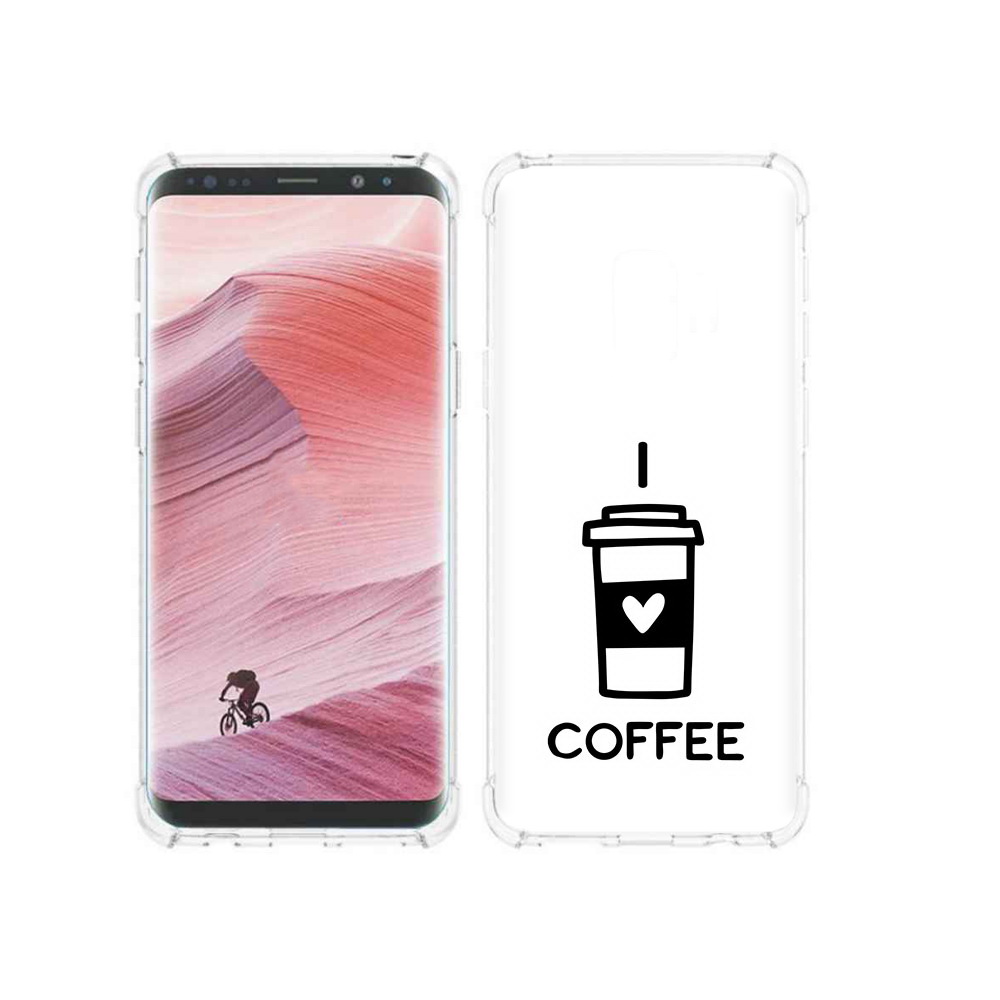 

Чехол MyPads Tocco для Samsung Galaxy S9 Я люблю кофе (PT101623.567.206), Прозрачный, Tocco