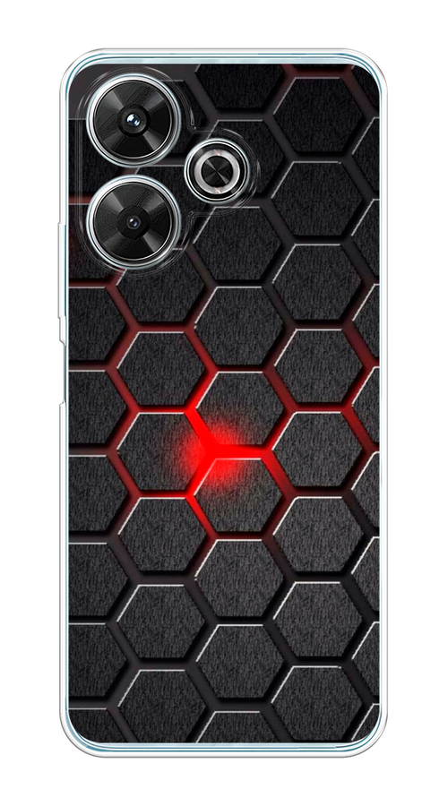 

Чехол на Xiaomi Redmi Note 13R/Redmi 13, Poco M6 4G/M6 Plus "Соты красные", Красный;черный;серый, 322550-1