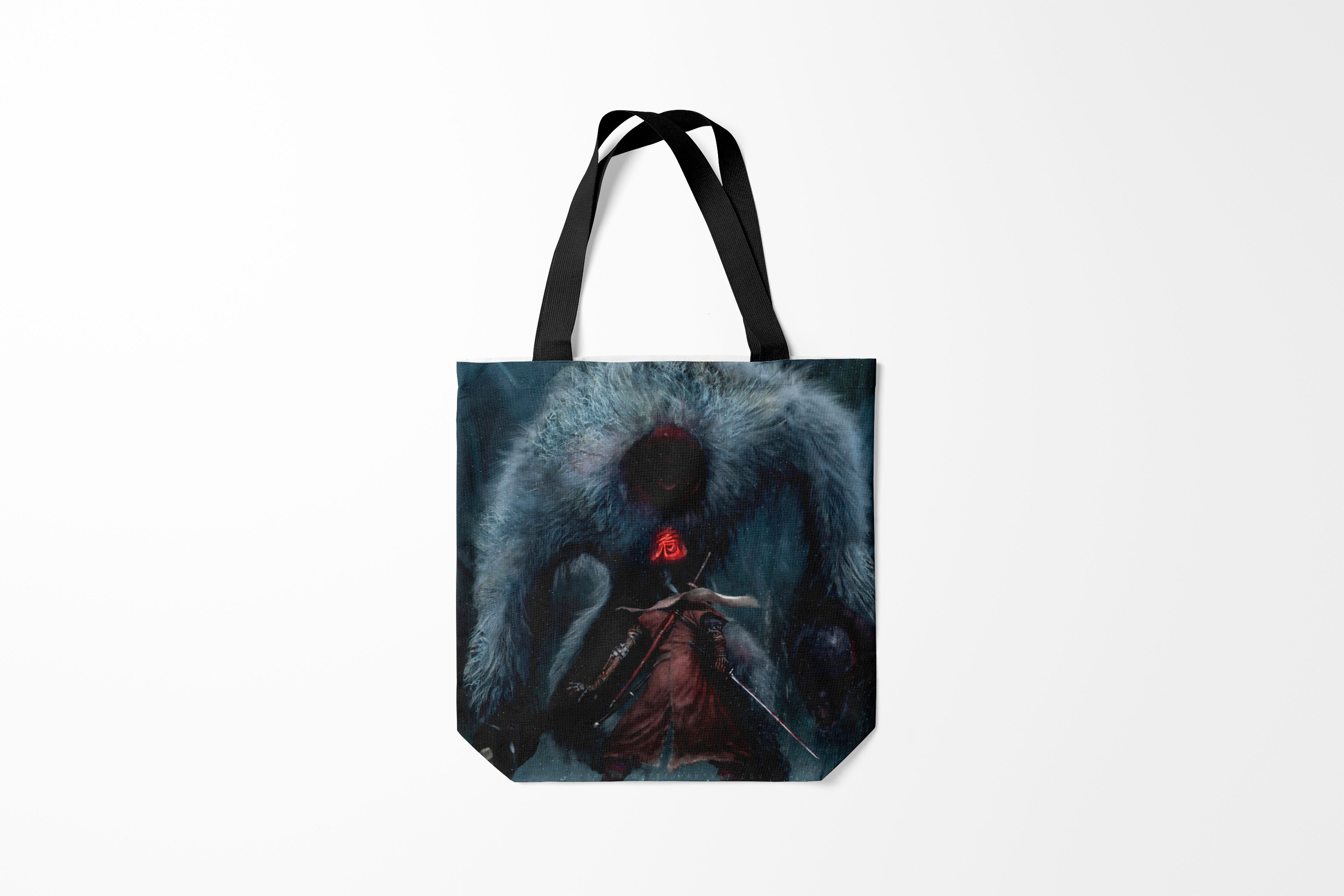 

Сумка шoппер унисекс Burnettie Sekiro shadow die twice Art, черный, Sekiro shadow die twice Art