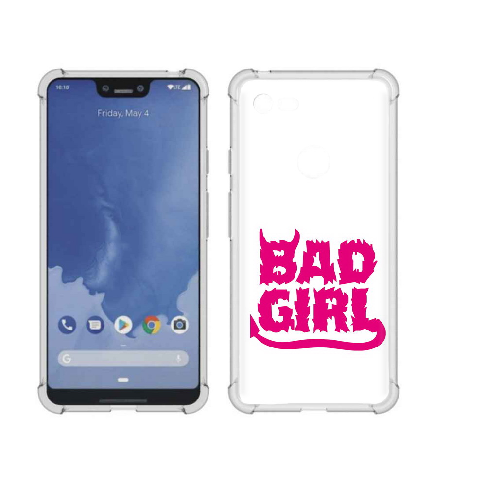 

Чехол MyPads Tocco для Google Pixel 3 XL плохая девочка, Прозрачный, Tocco