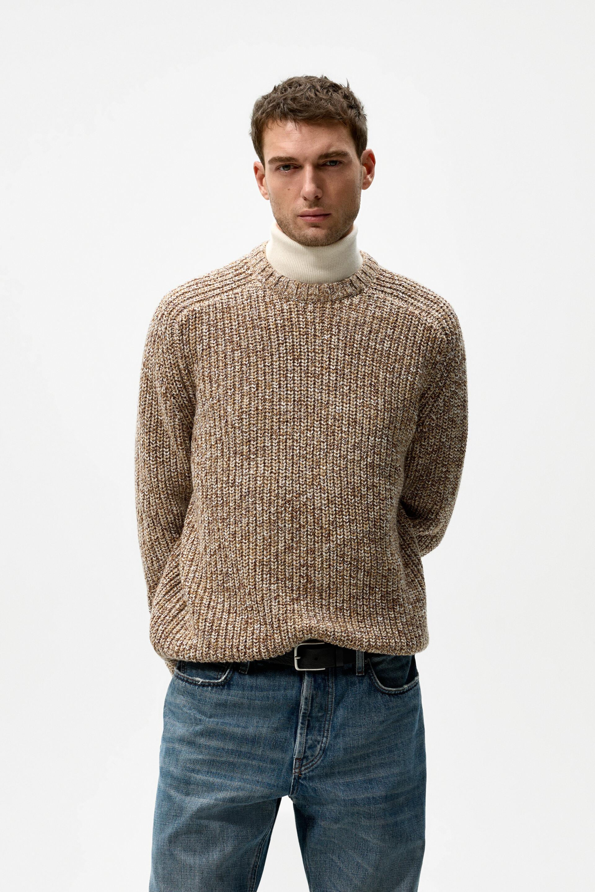 

Джемпер мужской ZARA 01869400 бежевый M (доставка из-за рубежа), 01869400