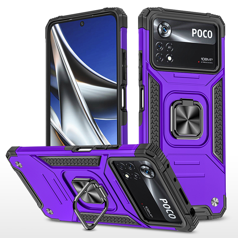 фото Чехол legion case для poco x4 pro 5g противоударный, фиолетовый black panther